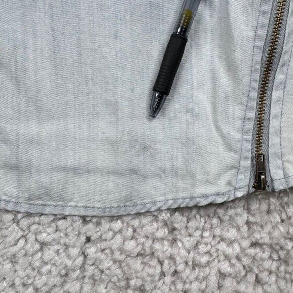 Anthropologie Holding Horses Blue Ombre Dip Dye Chambrey LS Button Up Shirt - Picture 6 of 12